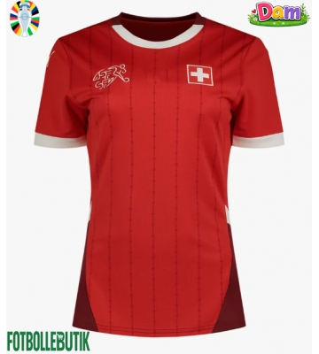 Schweiz Hemmatröja Kvinnor EM 2024 Kortärmad